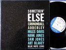 CANNONBALL ADDERLEY Miles Davis Somethin Else USLP 1958 Blue Note MonoDG RVG Ear