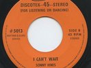 Hear - Rare Popcorn/Soul 45 - Sonny Hines - I Can't Wait - Discotek # 5013 - M-
