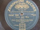 78rpm ERNEST PIKE & STANLEY KIRKBY love and war / the battle eve
