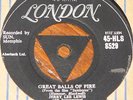 JERRY LEE LEWIS   GREAT BALLS OF FIRE b/w MEAN WOMAN   UK TRI LONDON 7