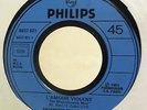 45T sp PROMO JOHNNY HALLYDAY - l'amour violent + la fille d'en face- trés rare