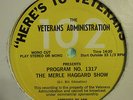 Merle Haggard - Here's to Veterans No. 1317  (V.A. Promo) (Side 2: Merle Travis)