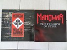 2 x Heavy Metal Vinyl LP MANOWAR Triumph steel + sign of the Hammer TOP ZUST RAR
