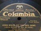 IPANA TROUBADOURS SAM LANIN 78rpm Down Where The Sun Goes Down COLUMBIA 1463D M