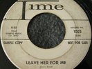 The Jades – Leave Her For Me / So Blue LOU REED Promo TIME 45 rpm