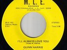RARE PRIVATE 70'S 45 RPM QUINN HARRIS I'LL ALWAYS LOVE YOU  NORTHERN SOUL, FUNK