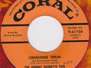 Rockabilly REPRO splash vinyl 45 - JOHNNY BURNETTE TRIO - Lonesome Train