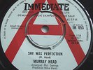 MURRAY HEAD   SHE WAS PERFECTION ** 1967 IMMEDIATE 45 DEMO PSYCH