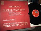 SLS 841 BEETHOVEN - SYMPHONIES 8 & 9 ('CHORAL') LSO GIULINI 2LP ASD