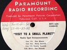 VISIT TO A SMALL PLANET Radio Spot Announcements 12
