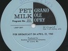LISTEN - Rare Patsy Cline & Jim Reeves LP - Pet Milk / Grand Ole Opry Radio Show