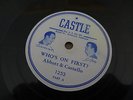 Abbott and Costello Who's On First Record Castle Record Co Hollywood California