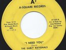THE RATIONALS I Need You 45 RARE GARAGE PSYCH SRC SPLIT on A-SQUARE LISTEN