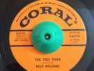 Popcorn Soul R&B 45 Billy Williams The Pied Piper on Coral M- HEAR