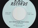 Modern Soul 45 - D. Watson - Say What's On Your Mind - R.A.C. - mp3 - rare