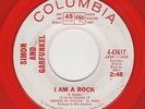 SIMON & GARFUNKEL - I Am A Rock - RED VINYL PROMO 45