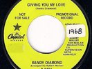 NORTHERN SOUL RANDY DIAMOND Giving you my love CAPITOL DEMO LISTEN