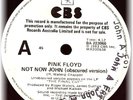 PINK FLOYD NOT NOW JOHN RARE OZ CBS WHITE LABEL LIMITED PROMO 45 PRESS