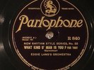 Eddie Lang's Orchestra / Louis Armstrong, Parlophone R 840, EE+