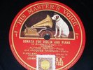 PIANO VIOLIN 2 x 78 rpm RECORDS hmv ALFRED CORTOT JACQUES THIBAUD Sonata DEBUSSY