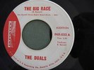 DUALS GREAT HOT ROD ROCKABILLY 45 ON PROMO INFINITY 032 THE BIG RACE HEAR IT