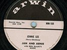 JAN & ARNIE - JENNIE LEE - ARWIN - ROCK AND ROLL 78 rpm - RARE