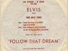 Elvis Presley 1962 Follow That Dream Coin Operator DJ Prevue EPA 4368