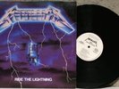 METALLICA Ride The Lightning 1986 WHITE LABEL PROMO LP + Lyric Sheet