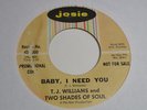 RARE 45 - T.J. WILLIAMS & TWO SHADES OF SOUL - BABY I NEED YOU PROMO SOUL Listen