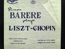 SIMON BARERE plays liszt chopin LP VG+ RLP-199-17 Mono USA 1951 Remington