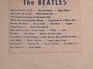 BEATLES White Album w blue white song title sticker, 6 error lbl, poster, photos