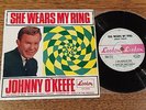 JOHNNY O'KEEFE:She Wears My Ring. RARE Aussie/OZ 4 track LEEDON EP -1967-