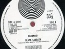Black Sabbath LP Paranoid UK Large Vertigo swirl 1st press 7 pictures