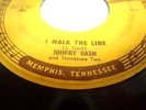 JOHNNY CASH  SUN RECORDS 241 I WALK THE LINE, GET RHYTHM  45 Orig Rockabilly