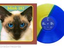 BLINK 182 CHESHIRE CAT BLUE YELLOW SPLIT VINYL LP RARE OOP