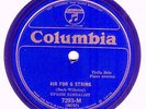 US COLUMBIA SINGLE: ZIMBALIST PLAYS BACH AIR, MEISTERSINGER PRIZE SONG (1931)