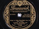 78 RPM -- Billie Holiday (with Teddy Wilson and his Orch.), Brunswick 7498, E
