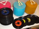 Estate Find 200 Psych 60's 45 in 3x Disk Go Case:Beatles,Mojo Men,Who,Standells+