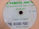 UNKNOWN - peace of mind - SUNSHINE SOUND ACETATE - 10