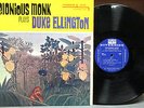 MONK,THELONIOUS 	RIVERSIDE 201 	MONK PLAYS DUKE ELLINGTON 	VG+/M- 	$50.00