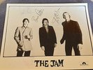 THE JAM rare 1980 FULLY SIGNED PRESS PHOTO / ORIGINAL SIGNATURES / MOD / PUNK 