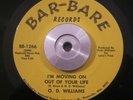 Rare Funk/Soul 45 O.D. Williams - Funky Belly/I'm Moving On BAR-BARE Mississippi