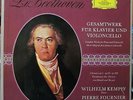 BEETHOVEN GESAMTWERK KEMPFF FOURNIER DGG TULIP 3XLP BOX KLAVIER VIOLONCELLO