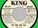 LOUIE INNIS Sing Your Song Baby /Jealous Hearted 45rpm King 1956 bopper
