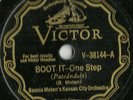 Bennie Moten's Kansas City Orch, Boot It, Everyday Blues, Victor 38144 78 rpm