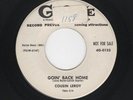 '55 Twin Spin Blues COUSIN LEROY Goin' Back Home/Catfish GROOVE 0123 M- HEAR NOW