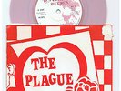 RARE PUNK-THE PLAGUE-IN LOVE/WIMPEY BAR SONG-UK EVOLUTION PINK VINYL+POSTER PS