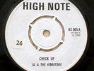 AL & THE VIBRATORS - CHECK UP / I'LL COME BACK - 1968 HIGH NOTE -  MINT/UNPLAYED