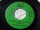 EMANUEL LASKEY I'D RATHER LEAVE ON MY FEET Hear Clip Detroit Soul 45 (NM/VG+)