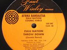 DISCO RAP/Afrika Bambaataa - Zulu Nation THROW DOWN COSMIC FORCE Paul Winley NM